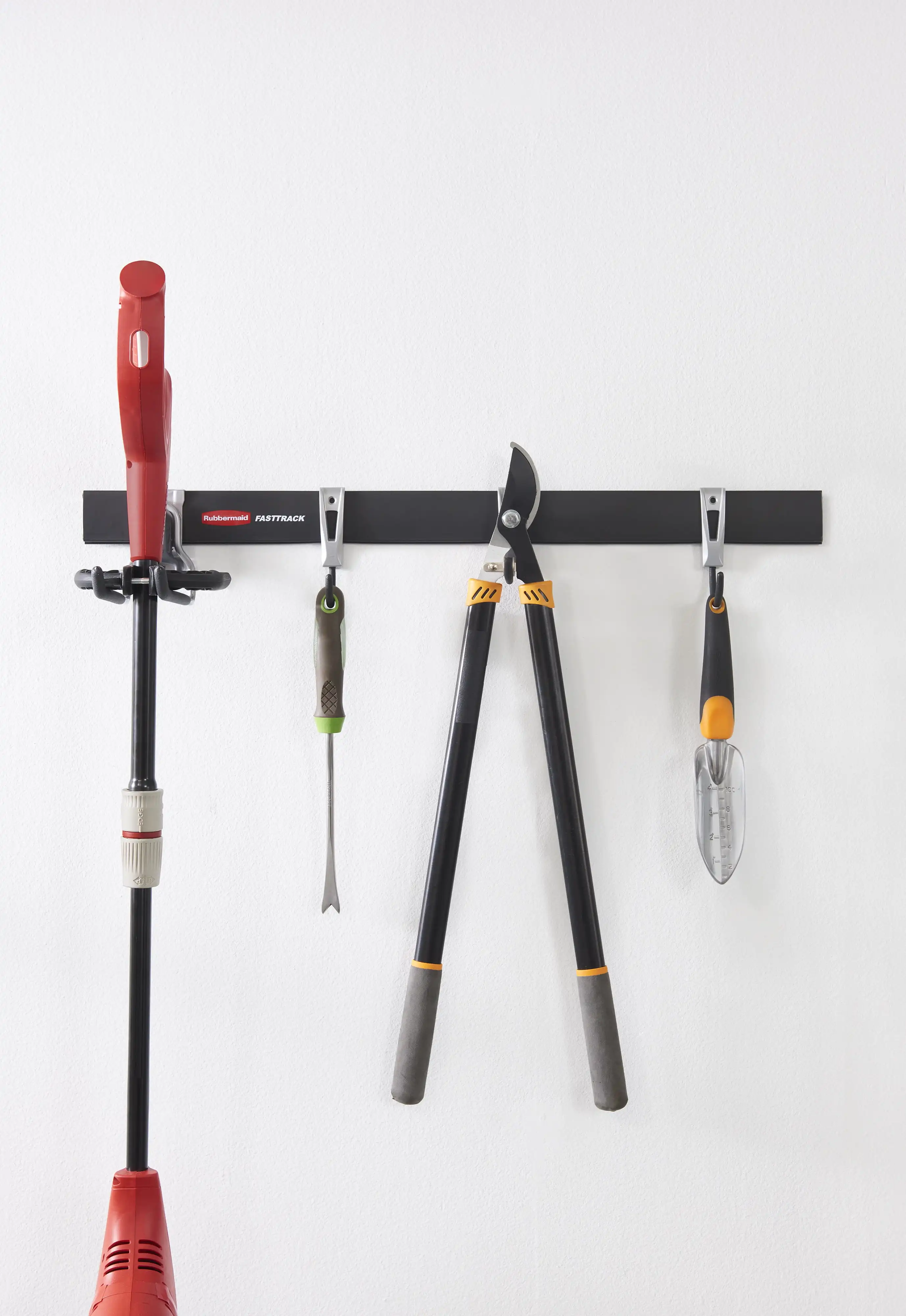 

Rubbermaid Fast Track Garage Storage All-in-One Rail & Hook Wall Hanging Kit, 5 Piece
