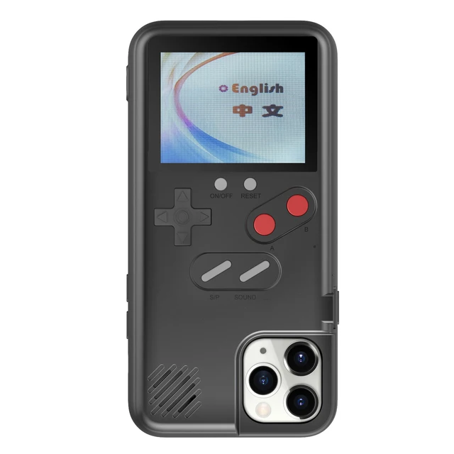 Coque Gameboy pour iPhone 13/13 Pro, 36 jeux classiques, coque de jeu à  affichage vidéo couleur pour iPhone, coque de téléphone anti-rayures et
