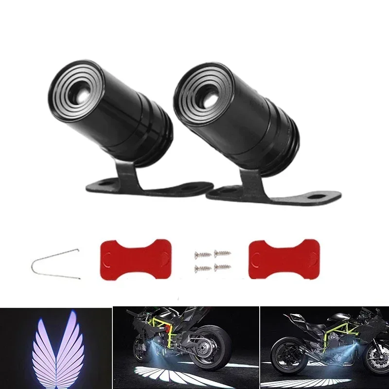 2 Pieces Motorcycle LED Underbody Light Projector Ghost Angel Wings Laser Light