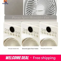 Ventilateur de brumisation de bureau à six trous, ventilateur de refroidissement par pulvérisation humidifiante rechargeable par USB, mini-refroidisseur d'air évaporatif portable pour bureau, dortoir, chambre à coucher, usage intérieur 3