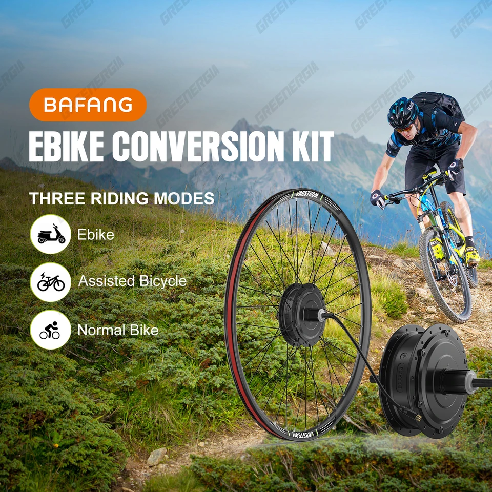 Bafang-電動自転車電動キット,フロントおよびリアハブモーター,26