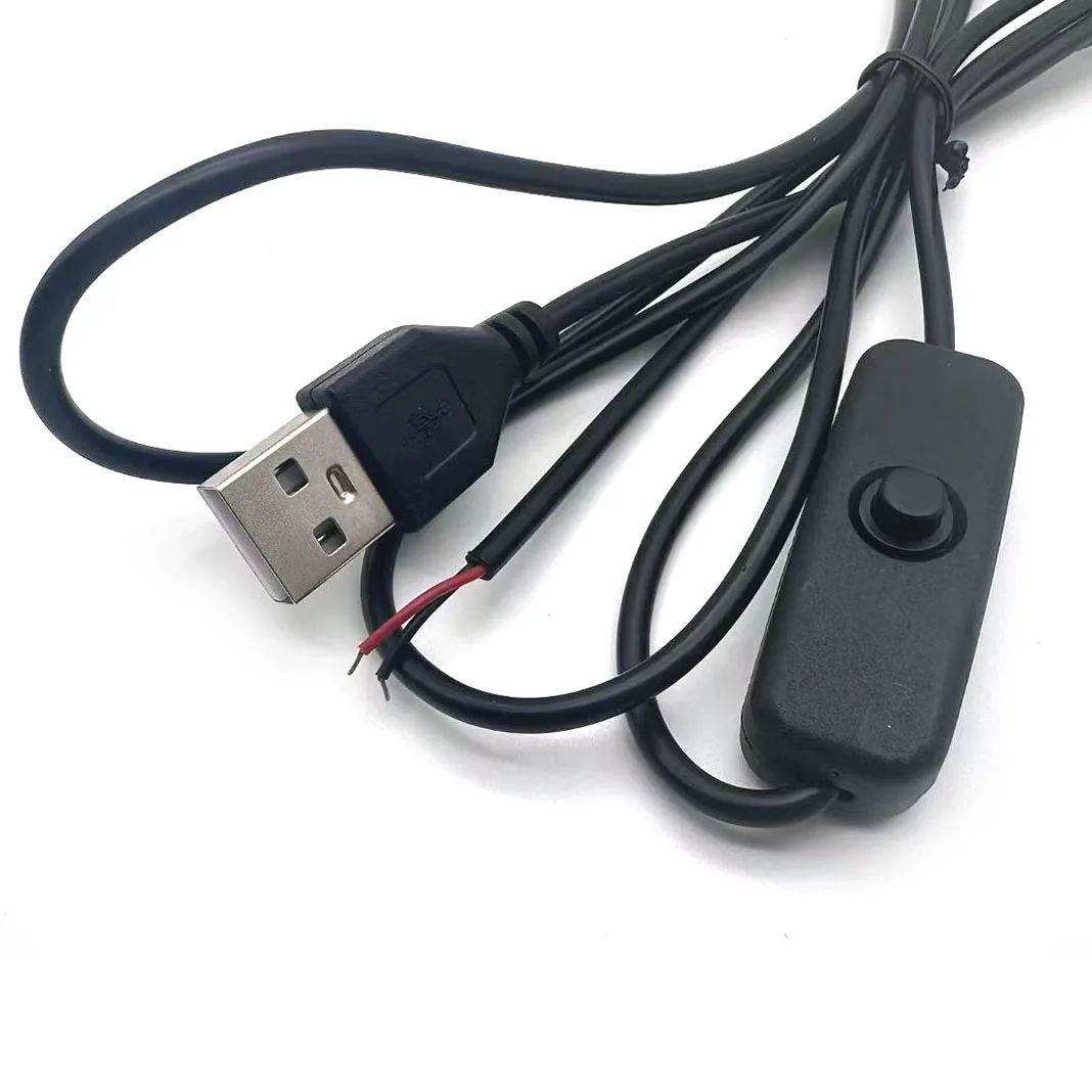 5V 1.5m USB 2.0 A형 플러그 연장 케이블(스위치 포함) 2핀 2선 전원 충..