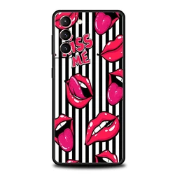 Bold Red Lips Kiss Silicone Phone Case Cover (Sexy Design) - S22 Plus 5G (A1)