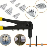 Single Handle Rivet Gun Assortment Kits Box Heavy Duty Industrial Steel Hand Riveter Pop Blind Rivets DIY Decor Fastening Tools 1