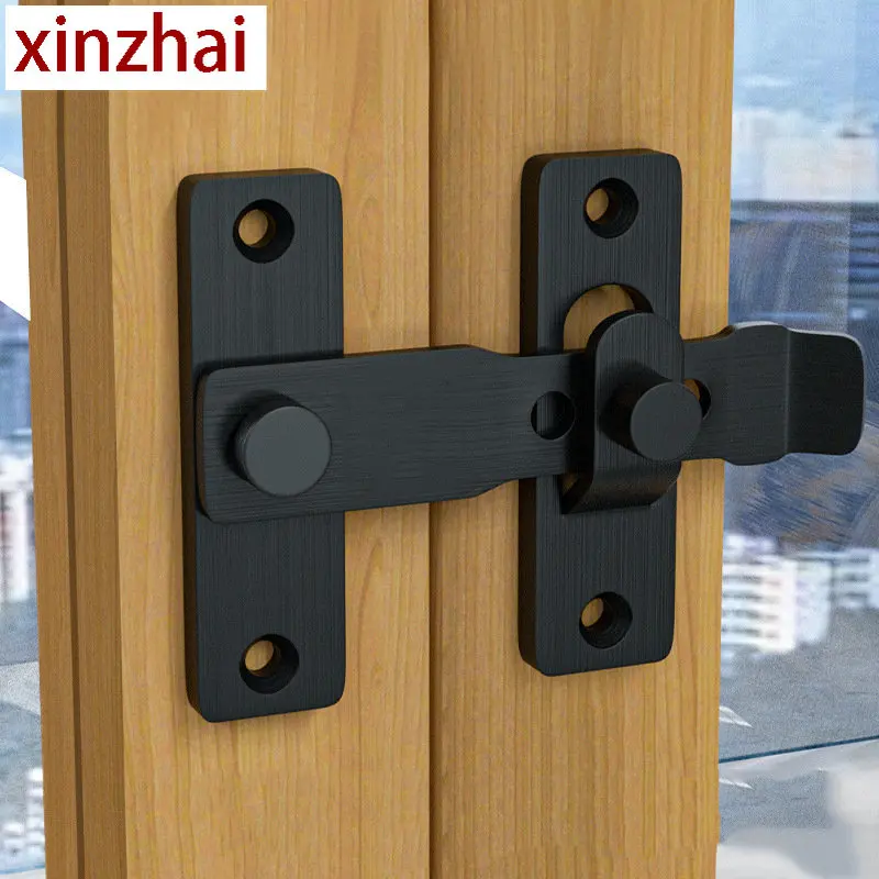 Stainless Steel Anti-theft Door Lock Latch Bolt Door Hasp Buckle Sliding Door Adjustment Lock Slidingdoor Barn Latch door latch sliding door latch