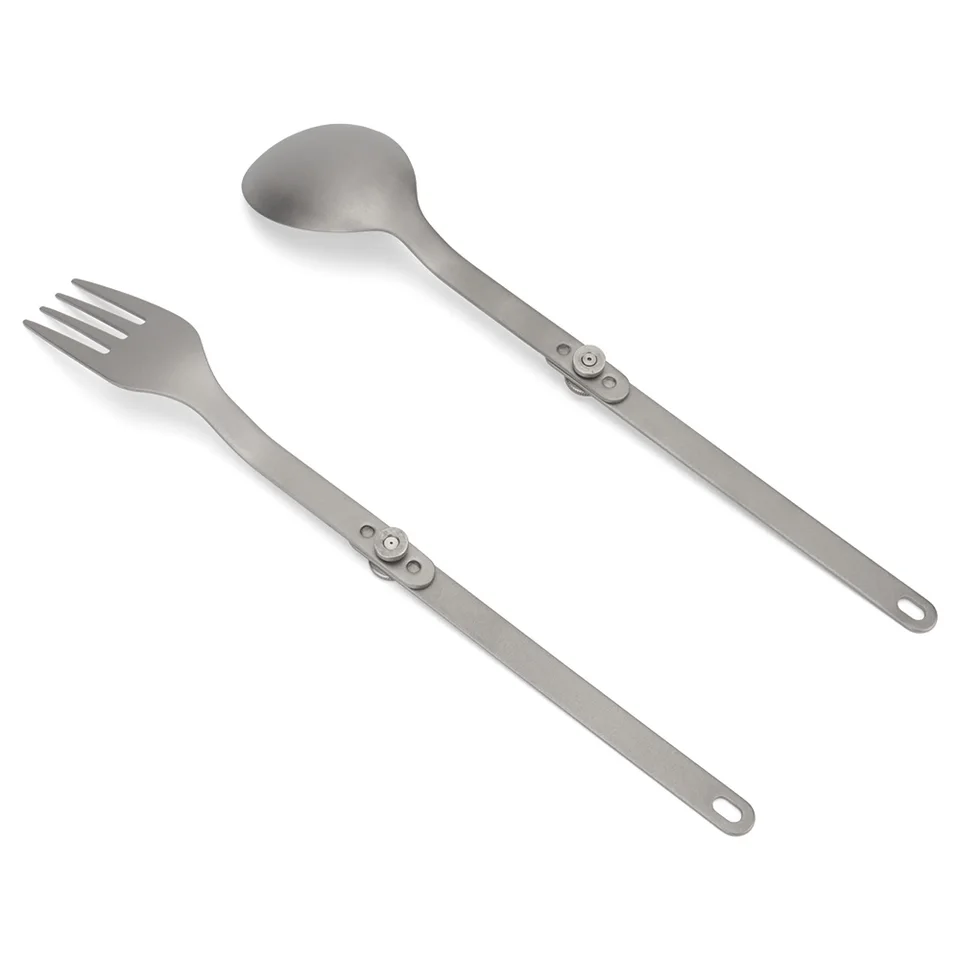 Do Buy 8 Pezzi (3 In 1: Forchetta Cucchiaio Coltello) Spork Set Di Posate Acciaio Inox (Nero