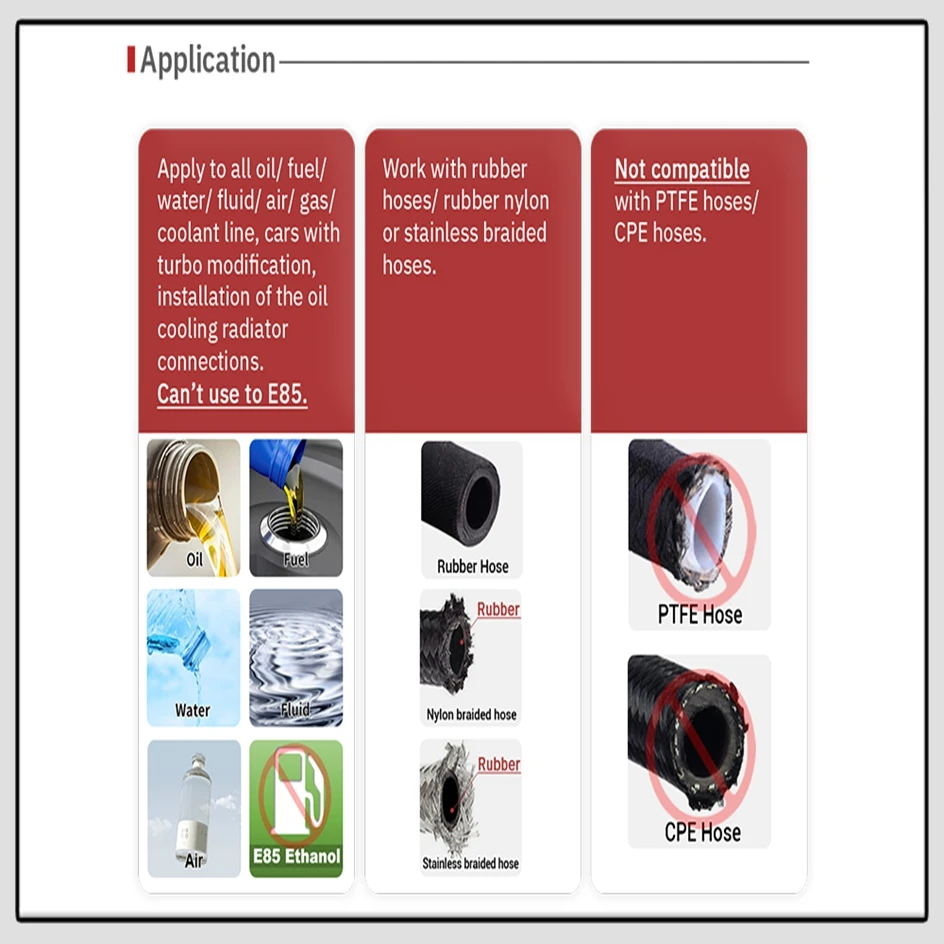Universal 0 45&deg; 90&deg; 180&deg;Degree AN4 AN6 AN8 AN10 AN12 Oil Fuel Push Lock Hose End Fitting/Adaptor