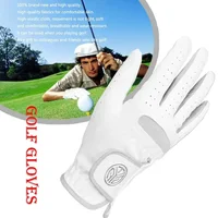 1 Pcs Men's Left Hand Golf Glove Right Hand Micro Soft Fiber Breathable Mens Golf Gloves White Color 2