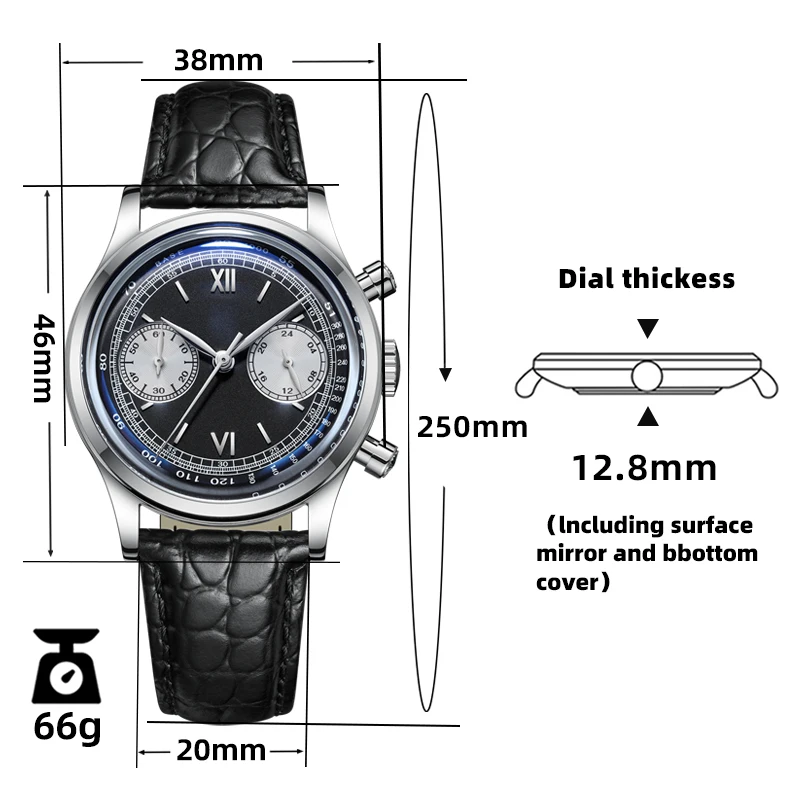 ADDIESDIVE Men's Quartz Watches Bubble Mirror Pot Cover Glass 10Bar Waterproof Steel Wristwatch 38mm Watch Relógio De Quartzo