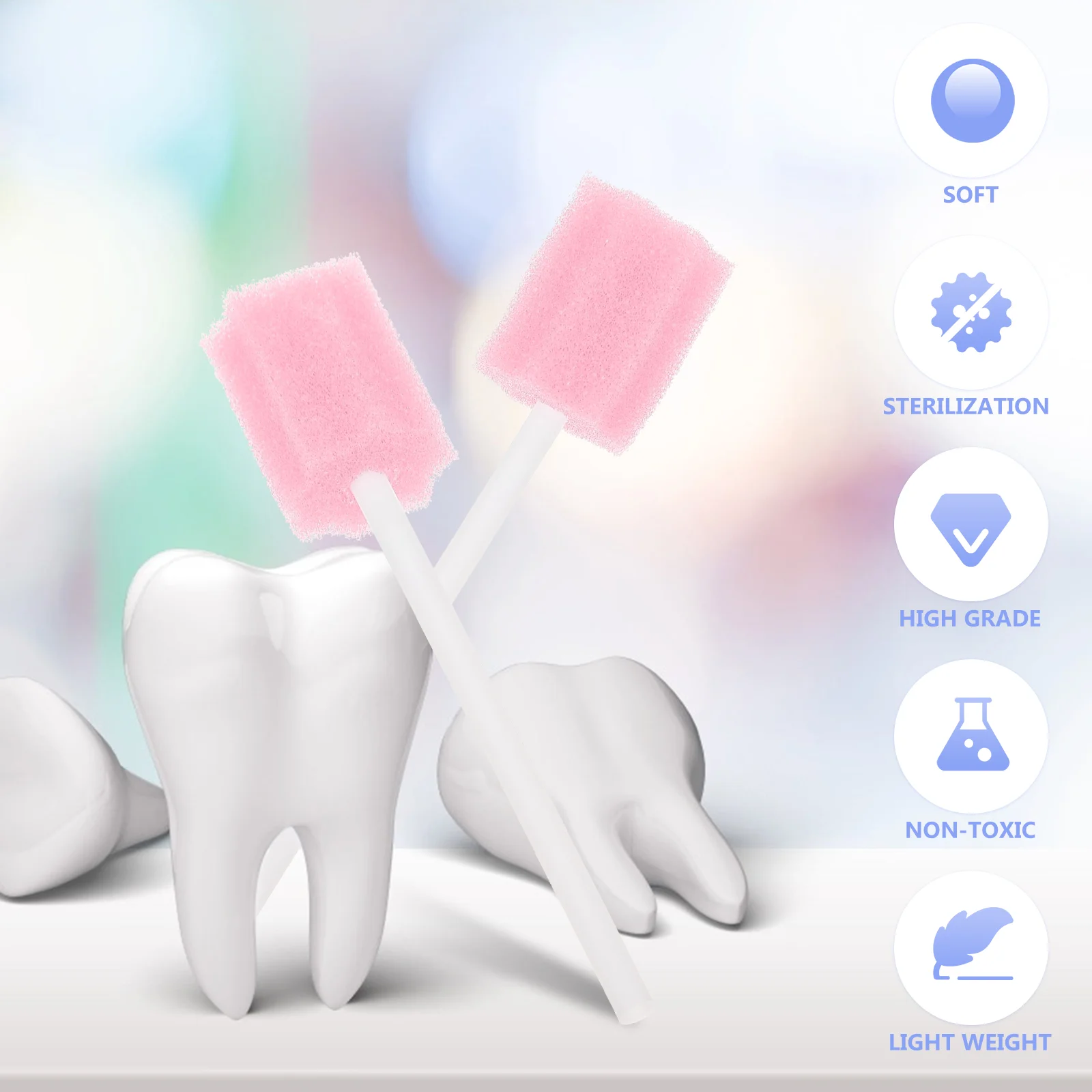 Oral Swabs Mouth Sponge Swab Cleaner Care Baby Cleaning Toothbrush Dental Sterile Disposable Tongue Swabsticks Infant Tooth