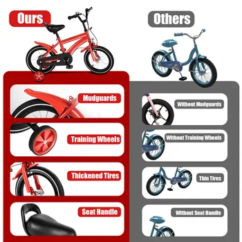 Children's Bicycle 2-11 Years Old Bicycle Student Child Bicycle 14 Inch Kids Bike High Quality 6