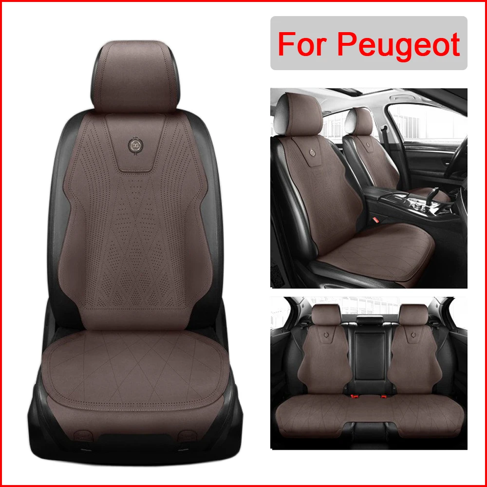 

New Car Seat Covers Breathable Suede leather Auto Seat Protection Cover For Peugeot 107 208 3008 308 508 408 2008 307 4008 5008