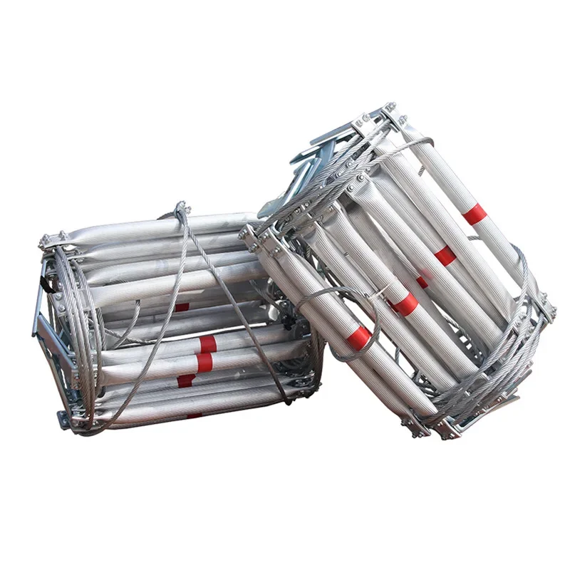 10m Steel Wire Rope Ladder Fire Escape Rope Ladder Household Fire Prevention High-Altitude Rescue Engineering Climbing fire escape ladder