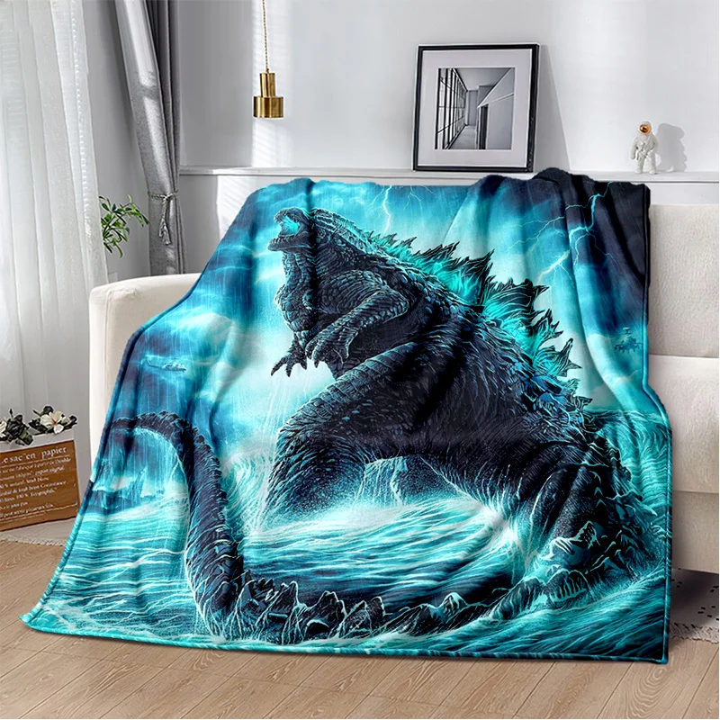 Decorative Monster King G-Godzilla Flannel Printed Blanket Giant Beast MUTO Gift Sofa Throw Blanket Soft and Cozy 2