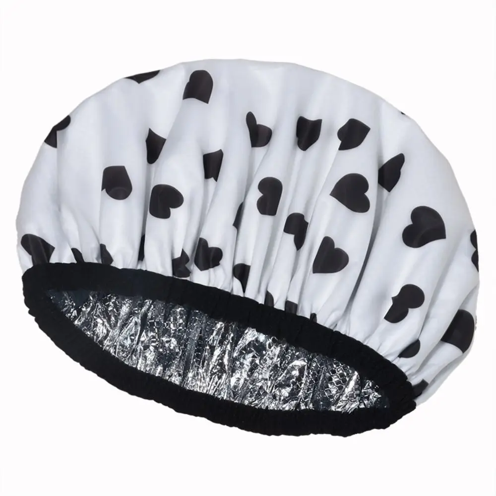 Thickened Self-heating Tin Foil Hat Shower Cap Thermostatic Steam Hair Mask Cap Bathing Cap Spontaneous Heating