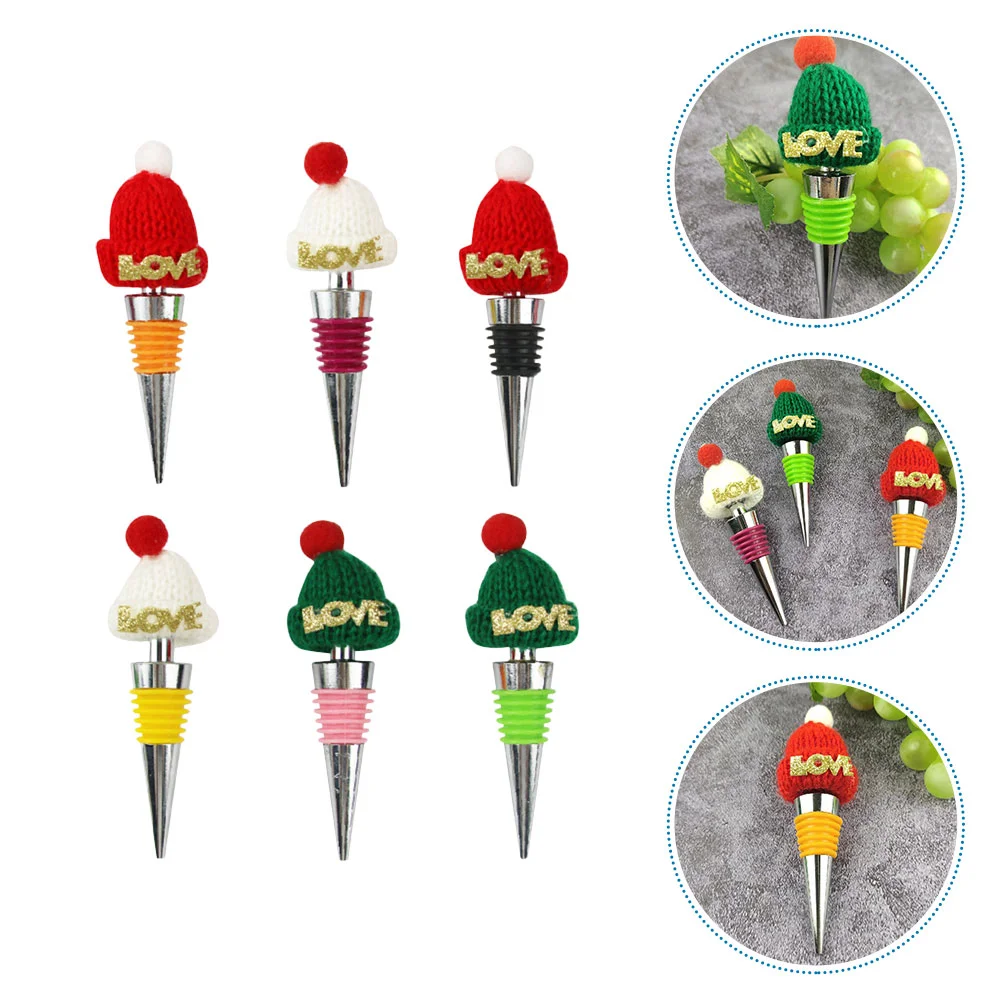 

6Pcs Christmas Stopper Reusable Preservers Plug Beer Saver Sealer