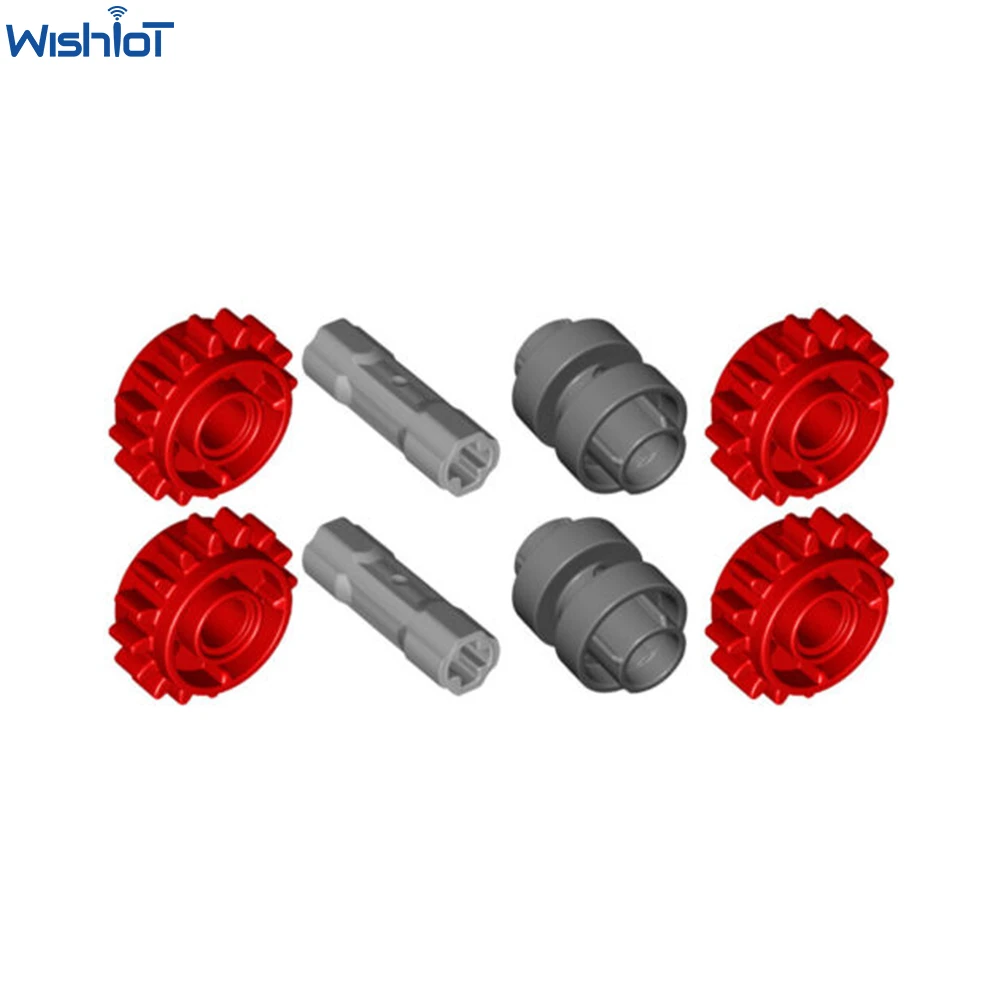 Technical Bricks 8x Clutch Gear Shifter Power Transmission Ring 18947 16 Tooth Gear 18946 Axle Connector 42195
