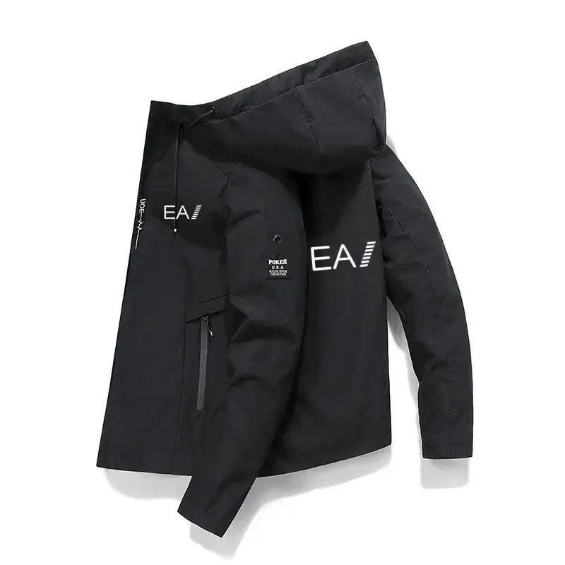 2024. New Spring And Autumn Brand Men's Windproof Zipper Jacket Casual High Quality Hooded Baseball Jacket Outdoor Sports Jacket