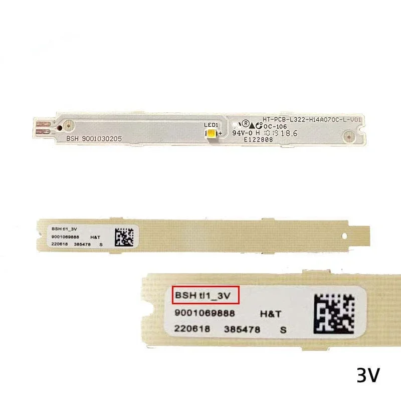100% New BSH 9001030205 3V Refrigeration Lighting LED Strip For Siemens Bosch Refrigerator Parts refrigerator parts