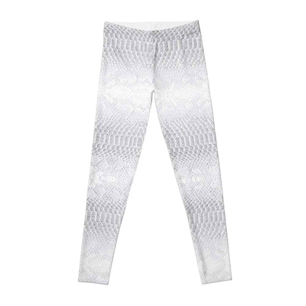 

White Snakeskin Texture Design Leggings Women sports Women's sports pants fitness set gym Women's tights Womens Leggings