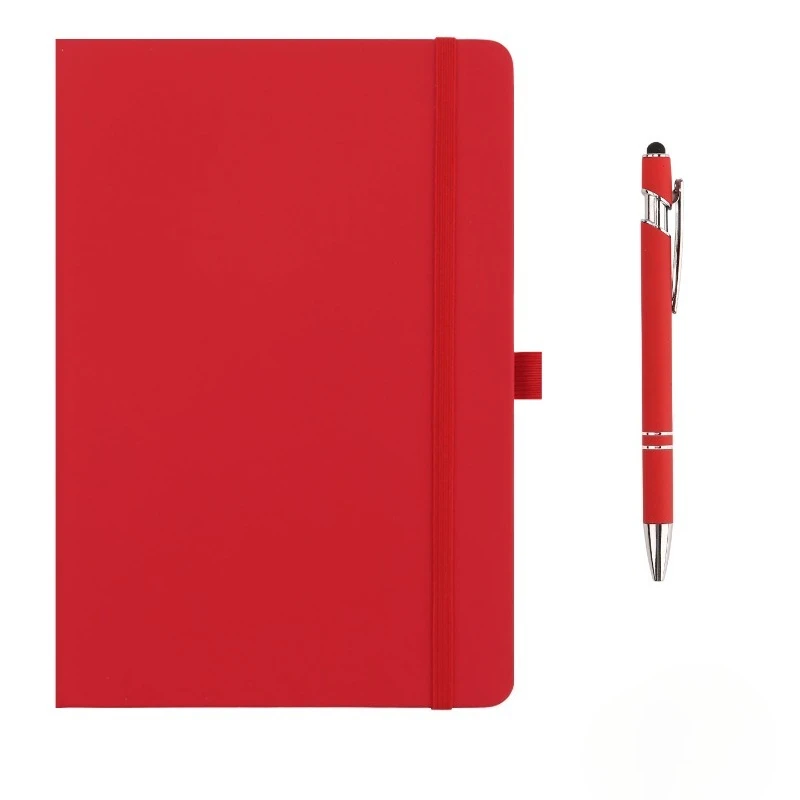 Premium Monochrome PU Leather Notebook with Elastic Strap