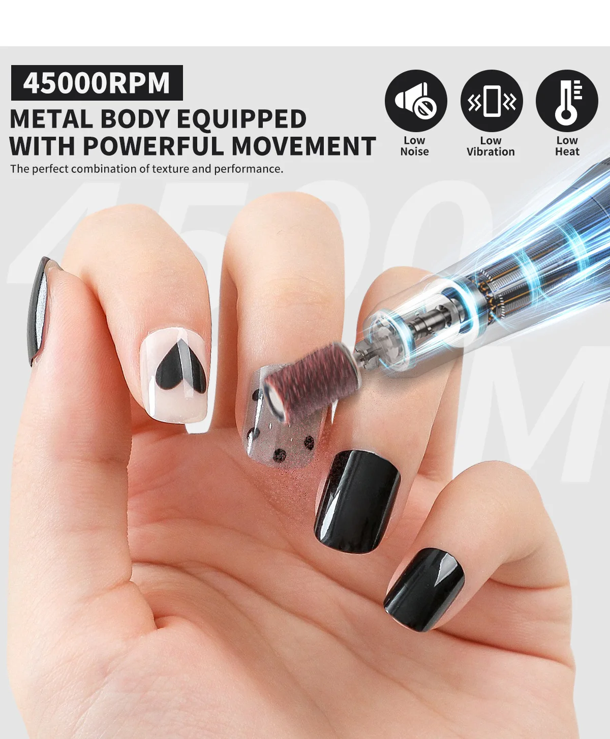 35000/45000RPM Rechargeable Nail Drill Machine Professional Portable Electric Ma