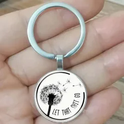 Mandala Meditation Glass Pendant Keychain: Embrace Inner Peace (1)
