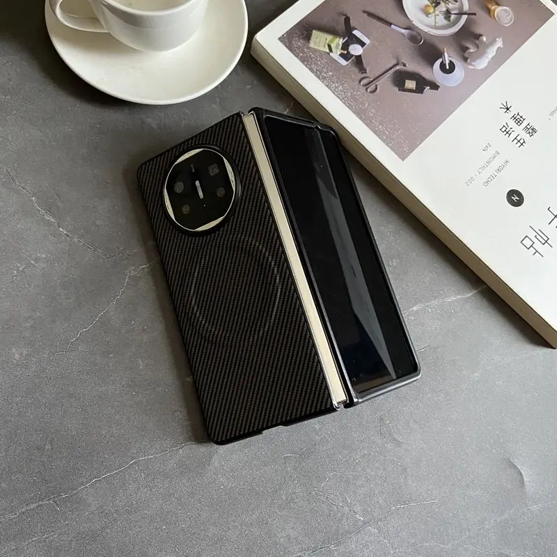 Enhanced Silicone Carbon Fiber Magnetic Protective Back Cover Shell