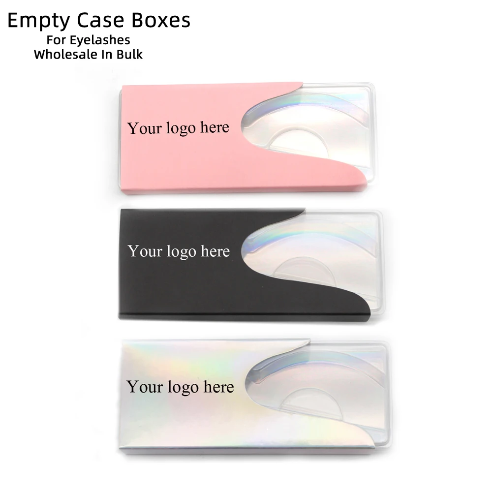 Lash Boxes Packaging With Custom Logo Wholesale Small Business Black Pink Empty Paper Seelve Lash Case Packaging Your Logo