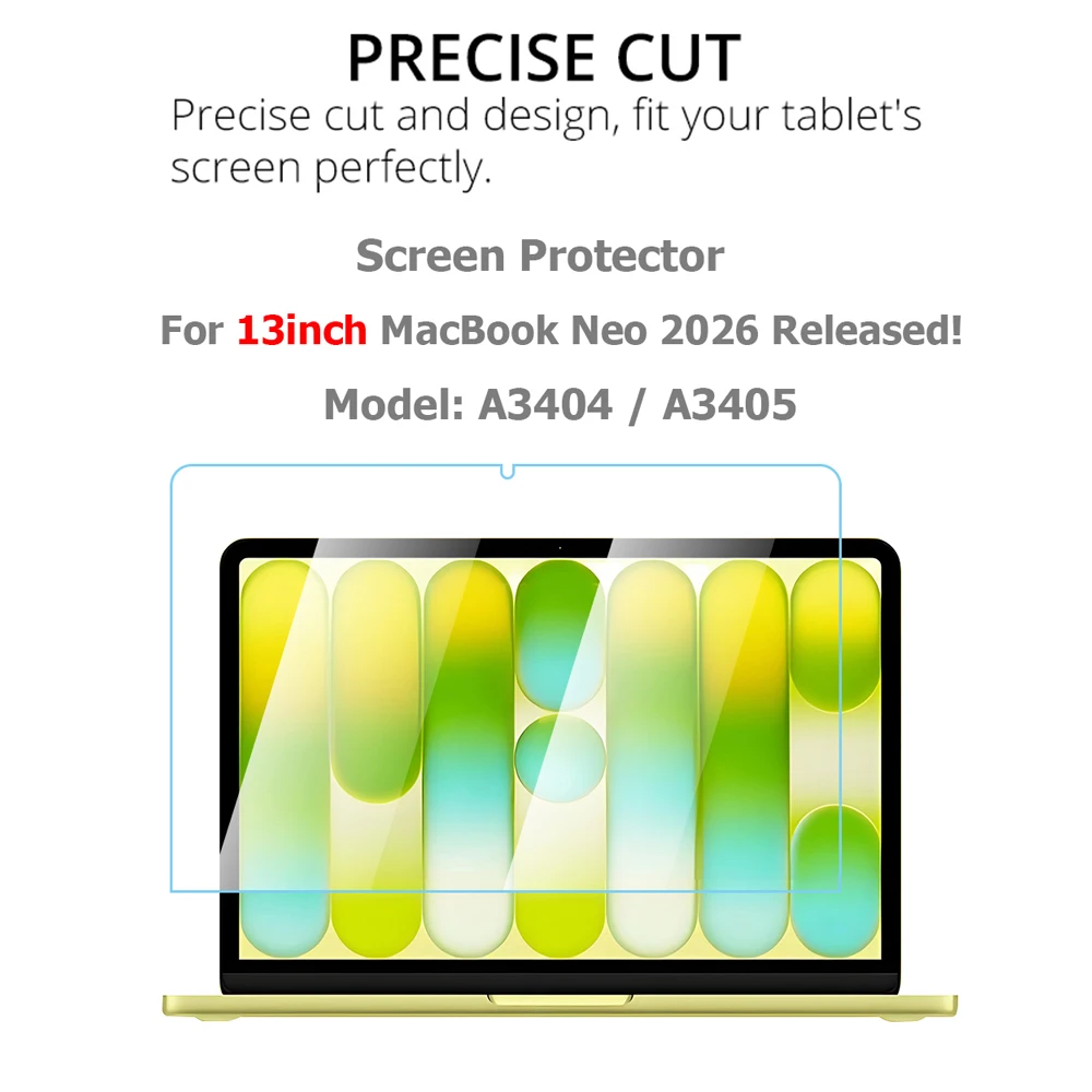 13-Inch Premium Tempered Glass Screen Protector with 2.5D Arc Edge and Scratch Resistance