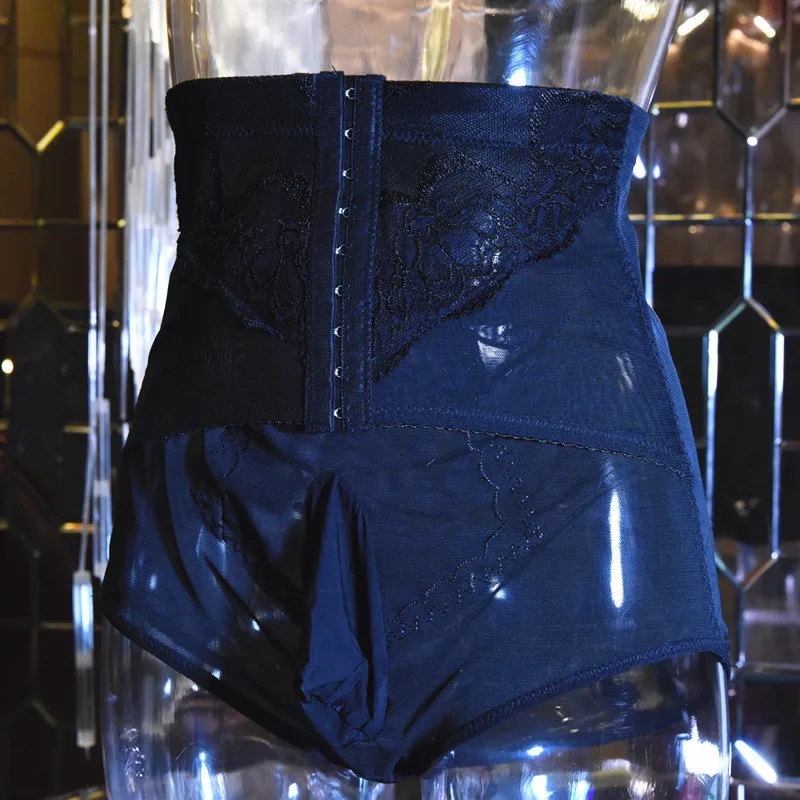 Plus size mens panties sissy high waist body slimming brief shaper exotic mens underwear male chastity hot fetish sexy lingerie