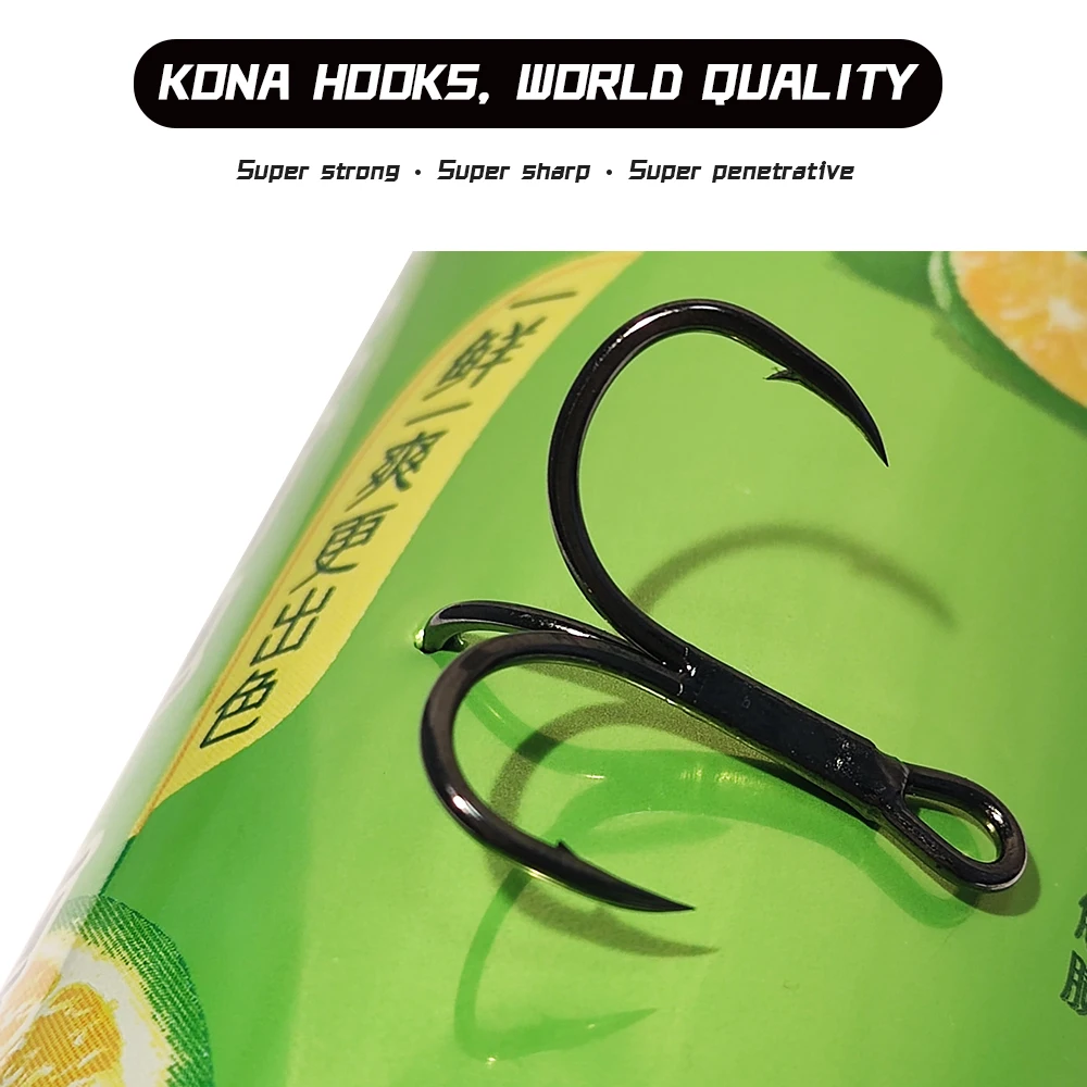 KONA 25PCS Treble Hooks Fishing Lure Baitholder Hook Blood Blade Anchor  Barbed Hook High Carbon Steel Fishing Hook Accessory