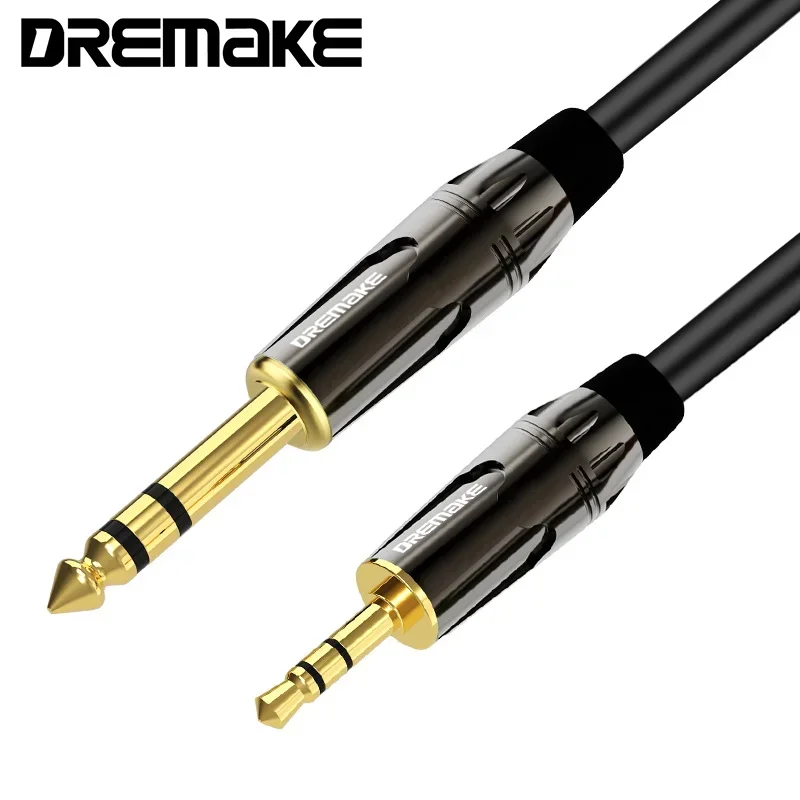 DREMAKE 3.5  6.35 스테레오 오디오 케이블 기타 피아노 앰프 홈 시어터..