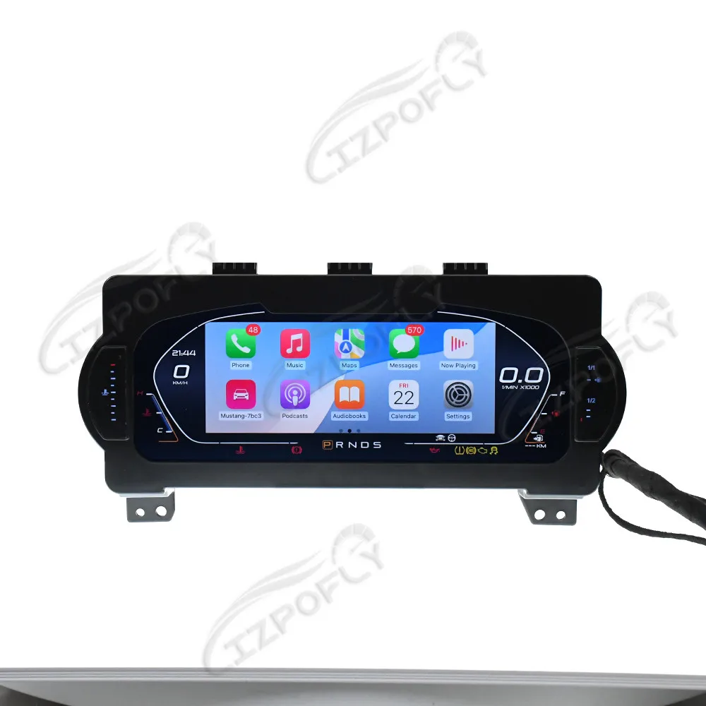 Velocímetro LCD para salpicadero de coche, panel de visualización de instrumentos de cabina Virtual de panel Digital para Ford Mustang 2015-2020, navegación GPS 1
