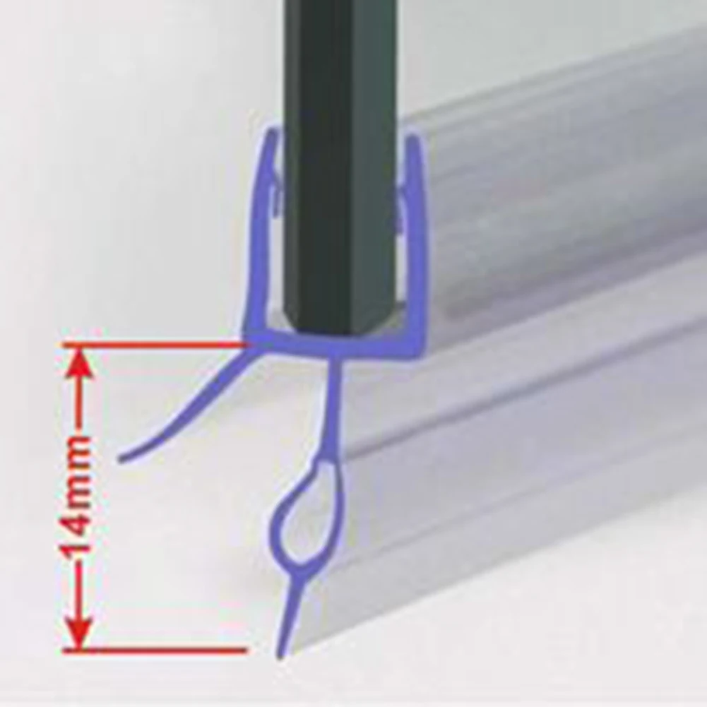 Water Retaining Strip Shower Seal Rubber Strip Shower Seal Transparent Universal Water Barrier For Bathroom Glass Doors