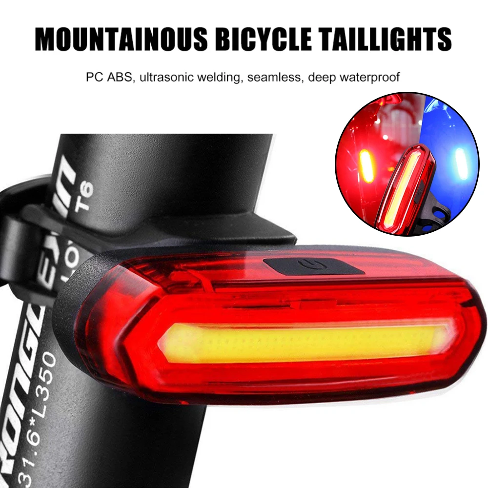 

Bike Taillight Waterproof Riding Rear Light Led Usb Chargeable Mountain Cycling Light Tail-lamp Bicycle Light Lamp Accessories