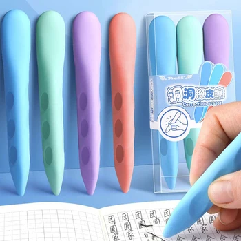 3 pezzi No Dregs No Crumb Eraser pulito Gomma creativa per fori per studenti della scuola primaria Strumenti per la correzione della matita Forniture per ufficio
