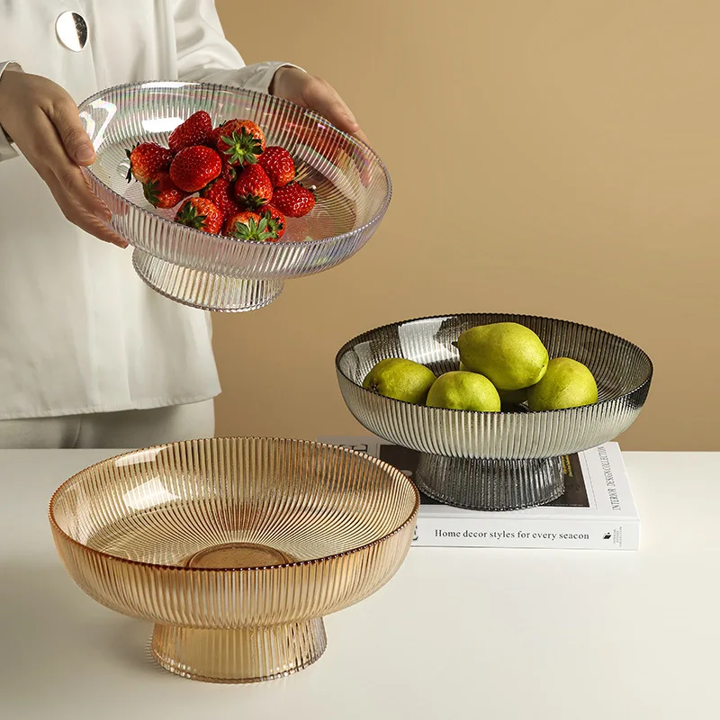 Details about   Decorative Transparent Glass Dish Bowl Fruit Dessert Snack Candy Salad Kitchen 