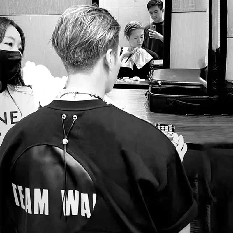 

TEAM WANG DESIGN BALLOON T-SHIRT 2023 Summer Retro JACKSON WANG Harajuku Loose T Shirt Mens Couple Streetwear Vintage Tshirt