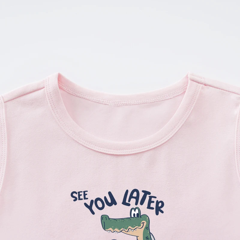 Children Kids Sleeveless Girls Baby Outfit Summer Outdoor Casual Letter Fashion Trendy Lovely Print Clothes Boys