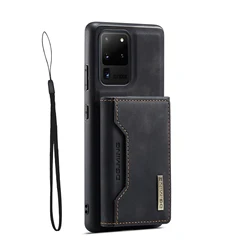 Premium 2-in-1 Detachable Leather Wallet Case with Card Holder for Galaxy Note 20 Ultra (Black)