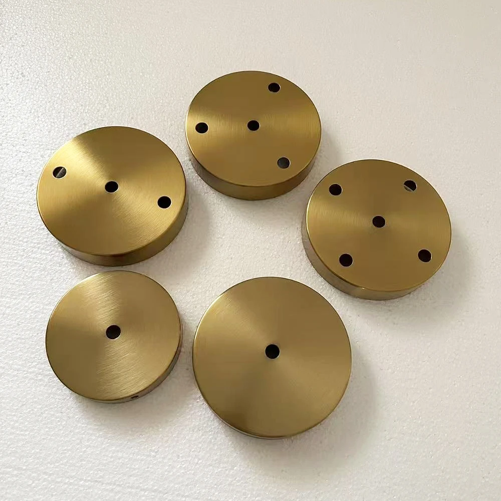 Metal DIY Brass Gold Ceiling Plate Wall Sconce Mount LED Base Vintage Pendant Lamp Disc Base Ceiling Canopy 10/12/15/18/20/25cm