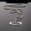 Opium 'O' Necklace High Polished Stainless Steel Pendant Nk Chain 4mm 24'' For Mens Jewelry 4