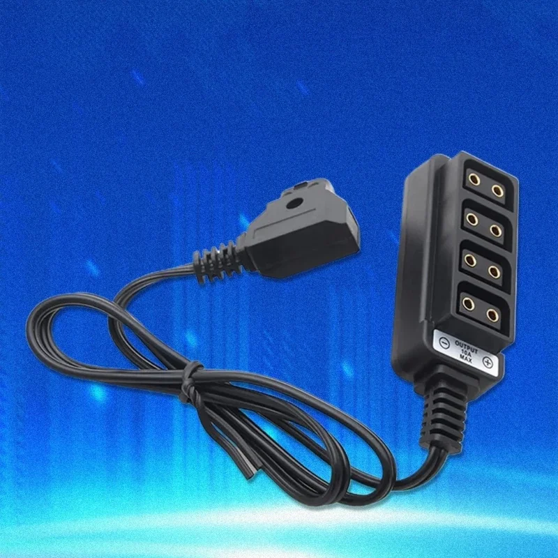 D Tap Male to 4 Port Dtap Female Splitter Cable for Anton V-Mount Camera Battery
