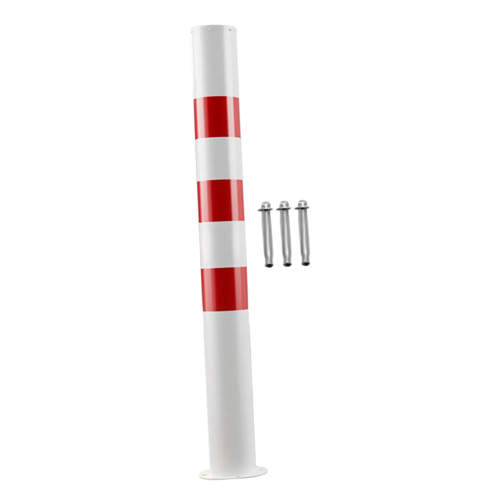 Safe Bollard Accessories 30' H Red and White Sturdy Protective Metal Parking