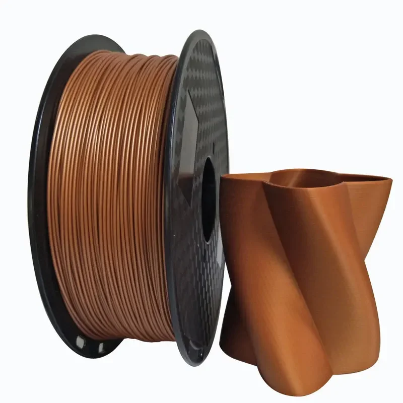 Materials Supplies Dropshipping Metal Copper 3D Printer Filament PLA 1.75mm 1Kg Spool Metal Color Copper Metallic PLA Printing