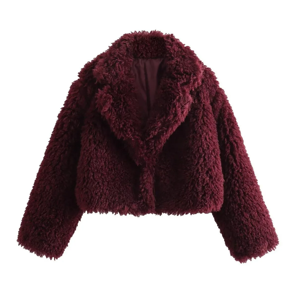 women's clothing 2024 new fashion street style temperament versatile long-sleeved artificial fur effect short jacket
