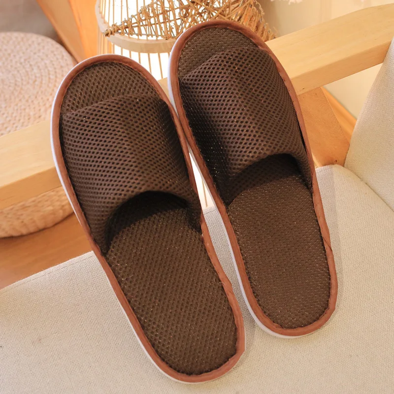 

2023 Disposable slippers customized with mauve coral fleece children's non-slip slippers DZ-003