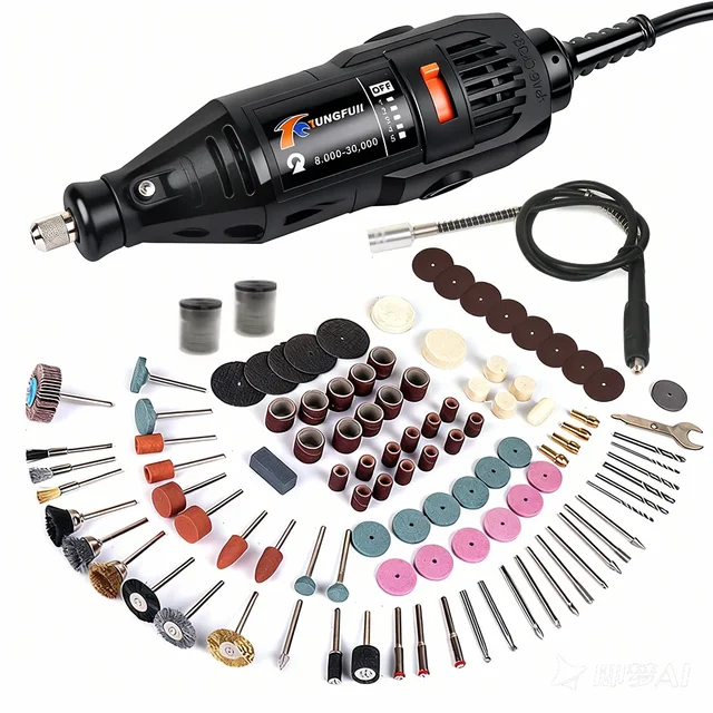 Mini perceuse électrique, graveur, outils rotatifs Dremel, meuleuse de graveur Compatible avec les outils électriques, accessoires, 220V 1