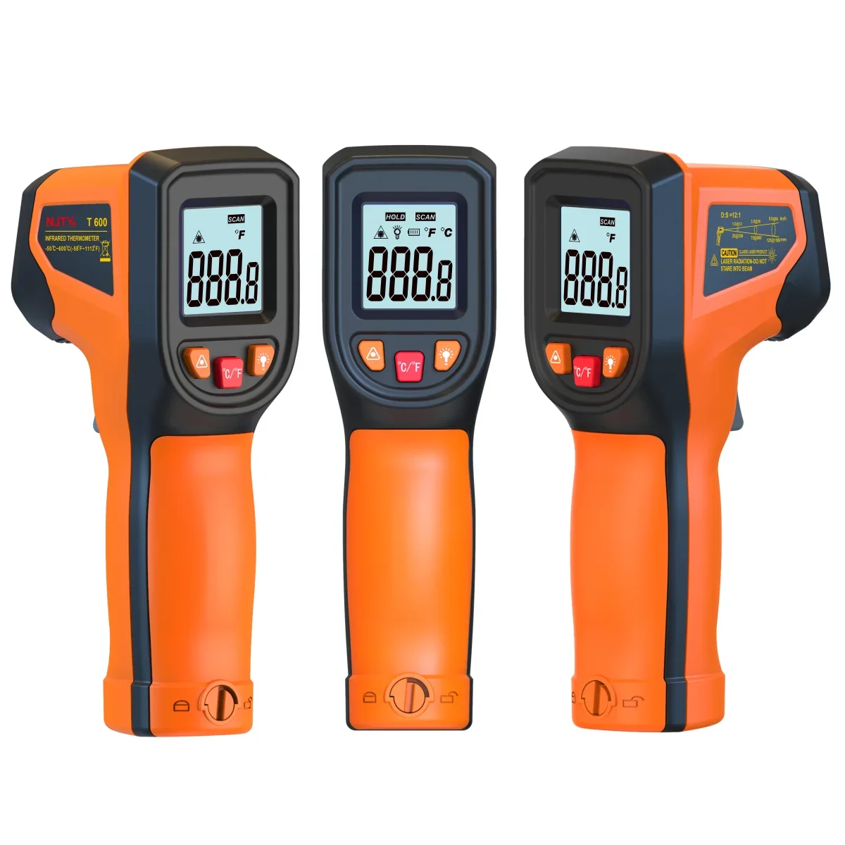 

Non-contact Digital Infrared Thermometer Laser Temperature Meter Pyrometer Imager Hygrometer Termometro infrarojo Light Alarm